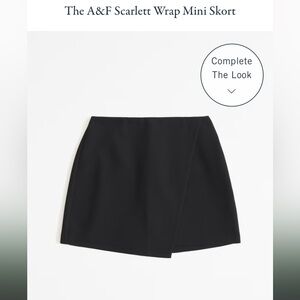 Wrap Mini Skort Abercrombie Black